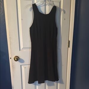 She + Sky Black Sheath Midi Dress Scoop Neck Cocktail